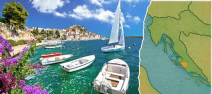 A Šibenik riviéra tengerpartja